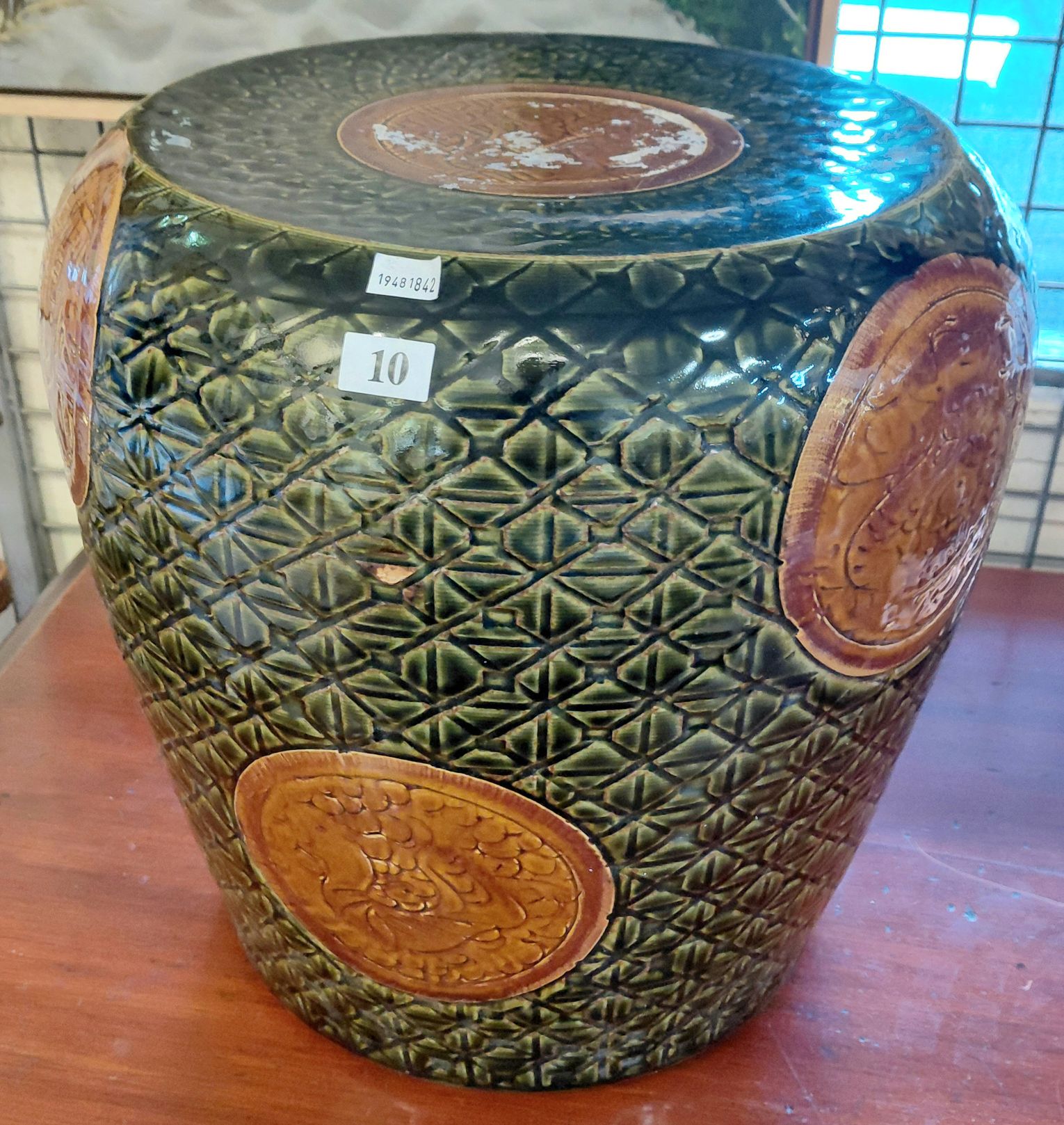 10 · CHINESE GLAZED CERAMIC STOOL