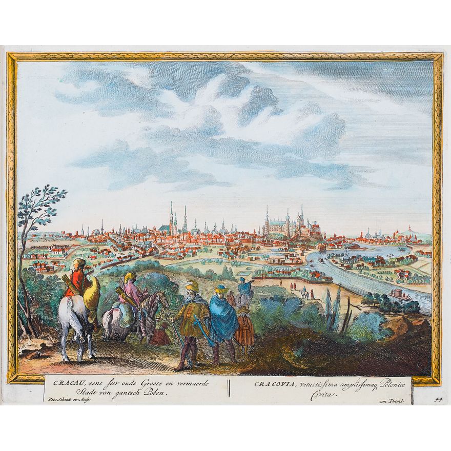 Peter Schenk | Cracau, eene feer oude Groote… / Cracovia, vetustissima amplissimaque Poloniae Civitas
