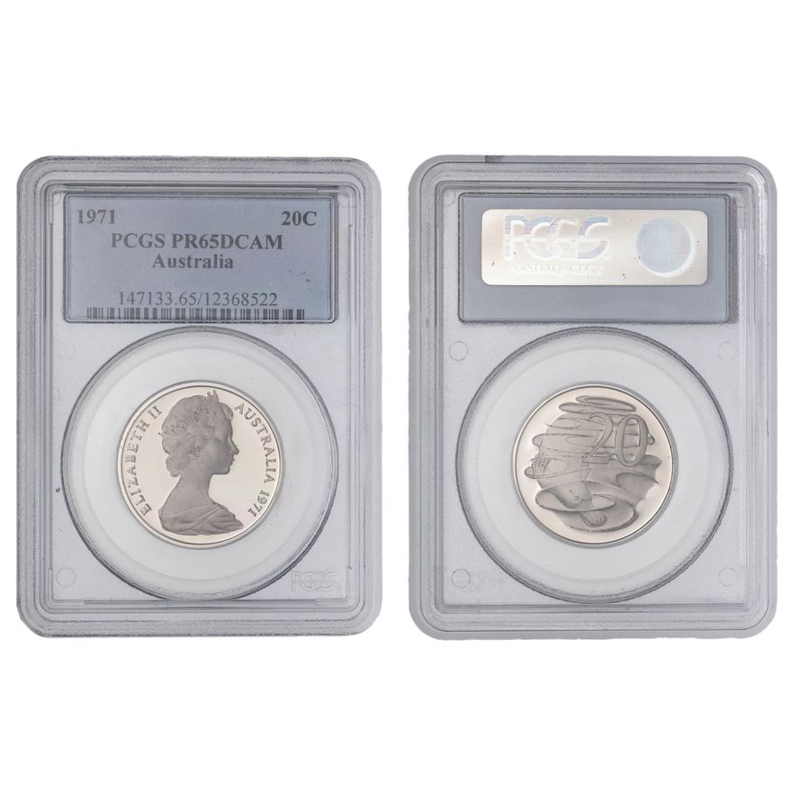 Elizabeth II, Twenty Cent, 1971, PCGS PR65DCAM
