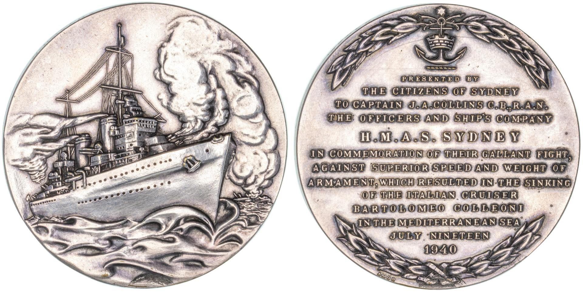 H.M.A.S. Sydney Medal, 1940, EF