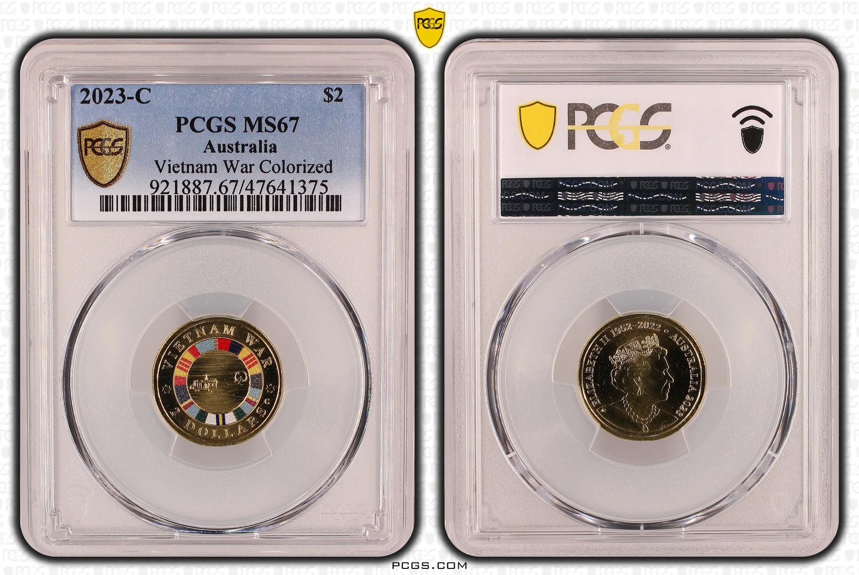 Vietnam War Colourised, Two Dollar, 2023-C, PCGS MS67