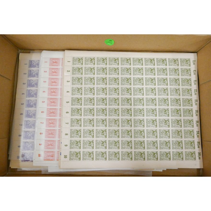 Box Vintage German Stamp Mint Sheets