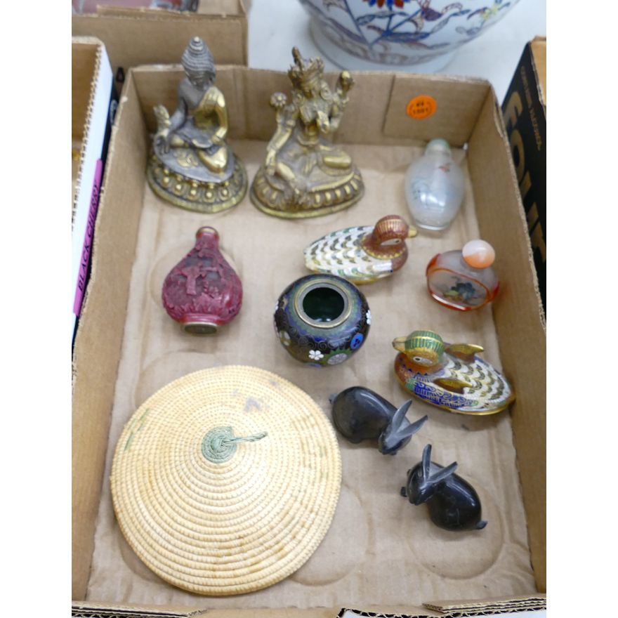 Box Chinese Snuff Bottles & Buddhas etc.