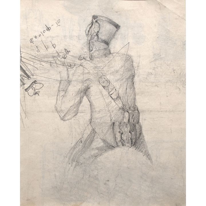 Stanisław Kamocki | Studium ułana składającego się do strzału, ok. 1894 r.