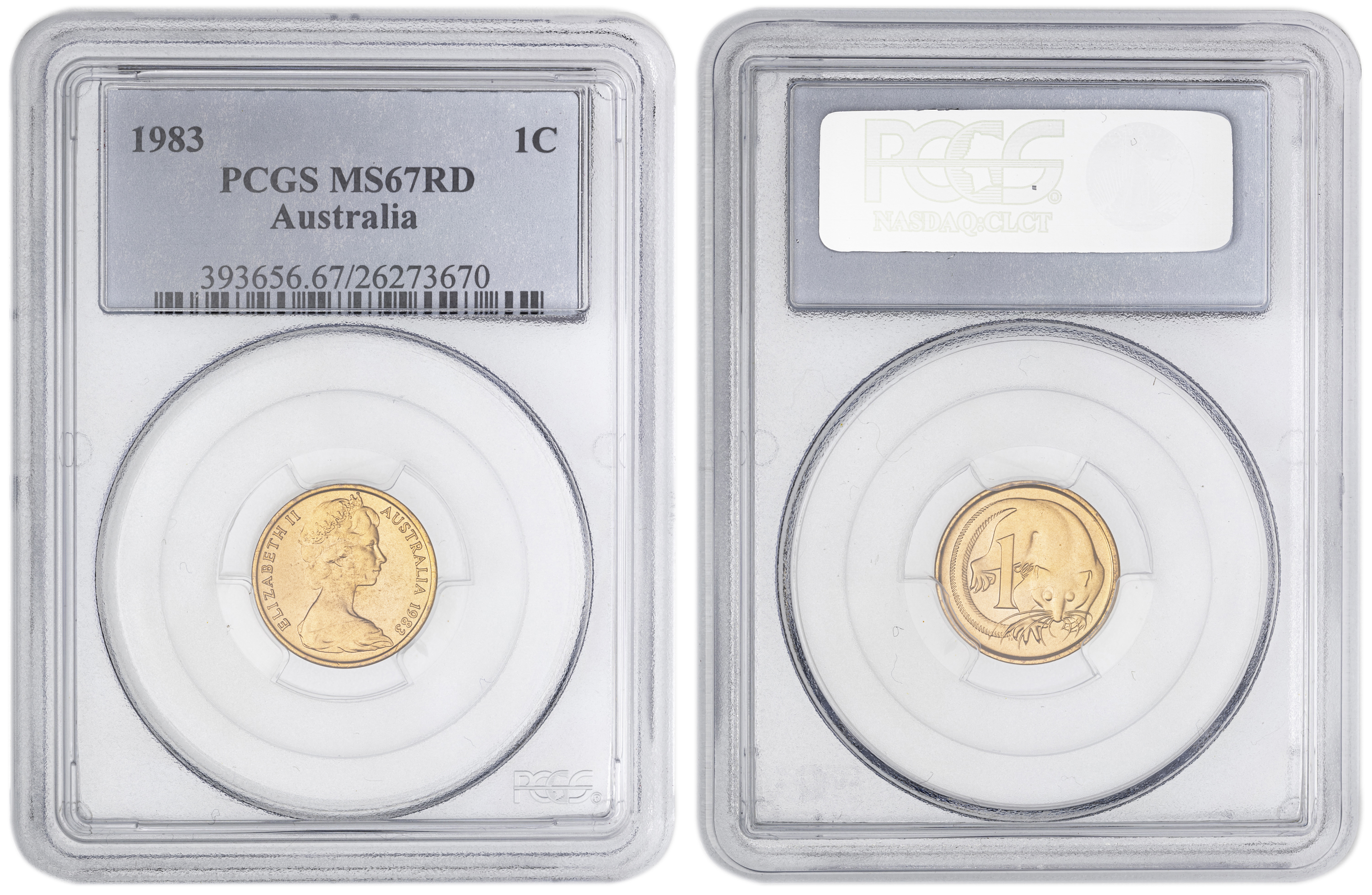 One Cent, 1983, PCGS MS67RD