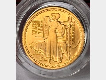 2001 BRITANNIA GOLD 1/10oz PROOF 10 POUND COIN