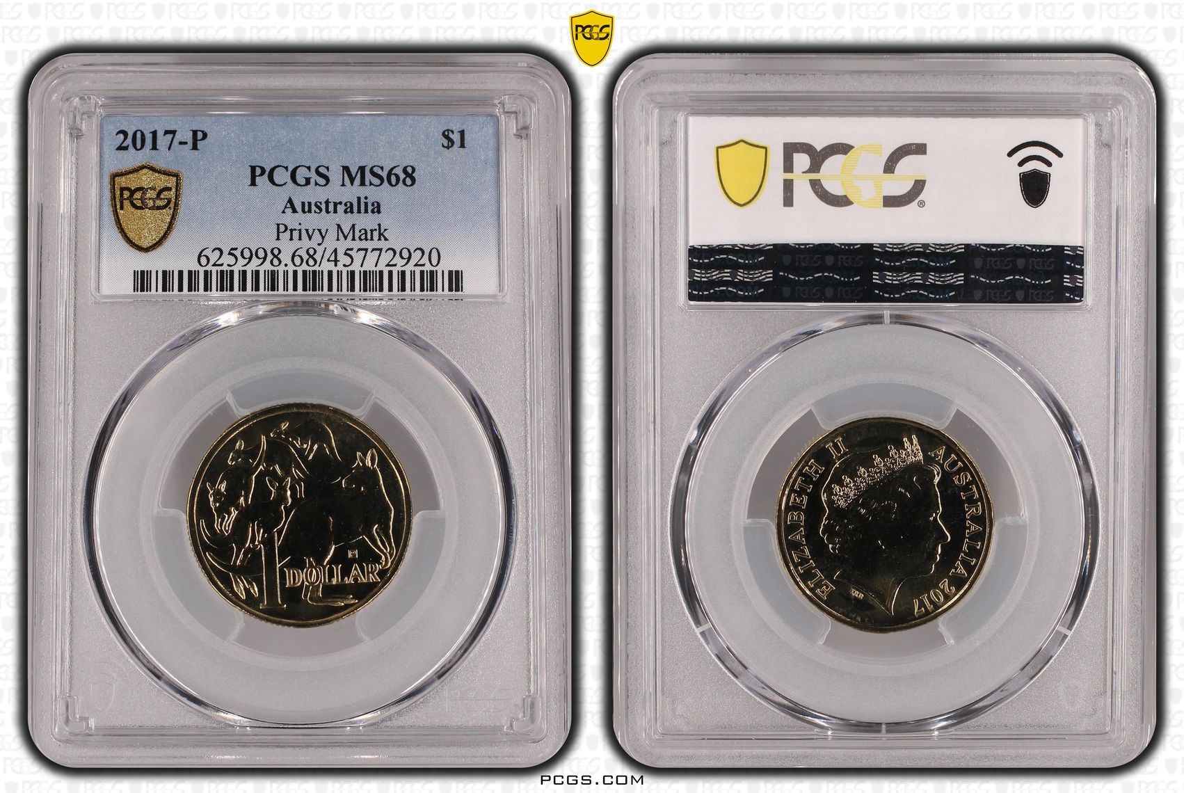 Privy Mark, One Dollar, 2017-P, PCGS MS68