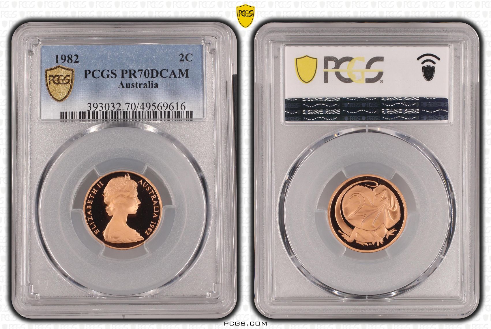 Elizabeth II, Two Cent, 1982, PCGS PR70DCAM