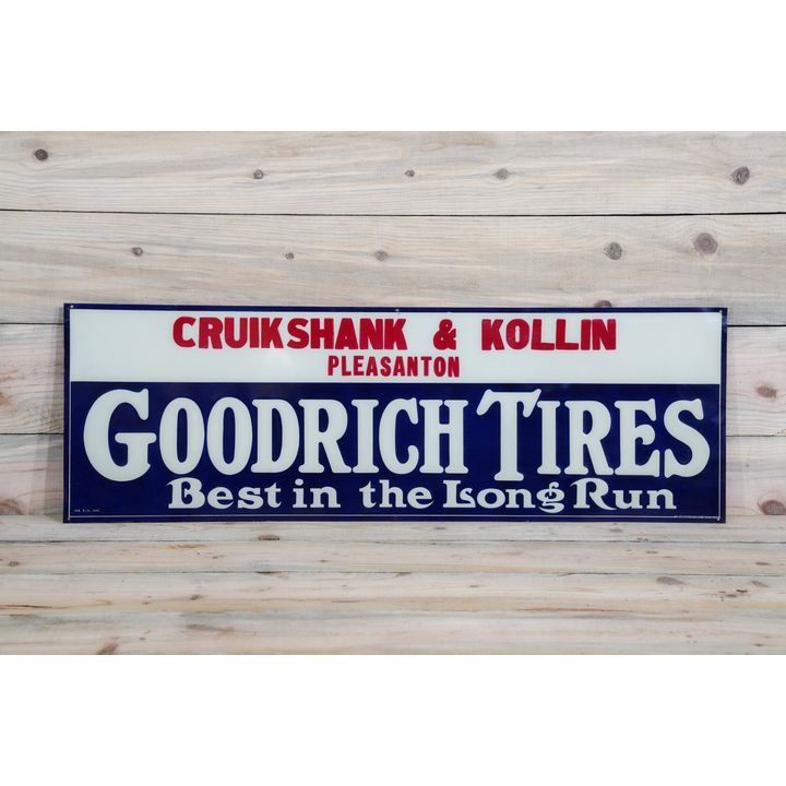 Goodrich Best In The Long Run Single Sided Tin Embossed Metal Sign TAC 9.25
