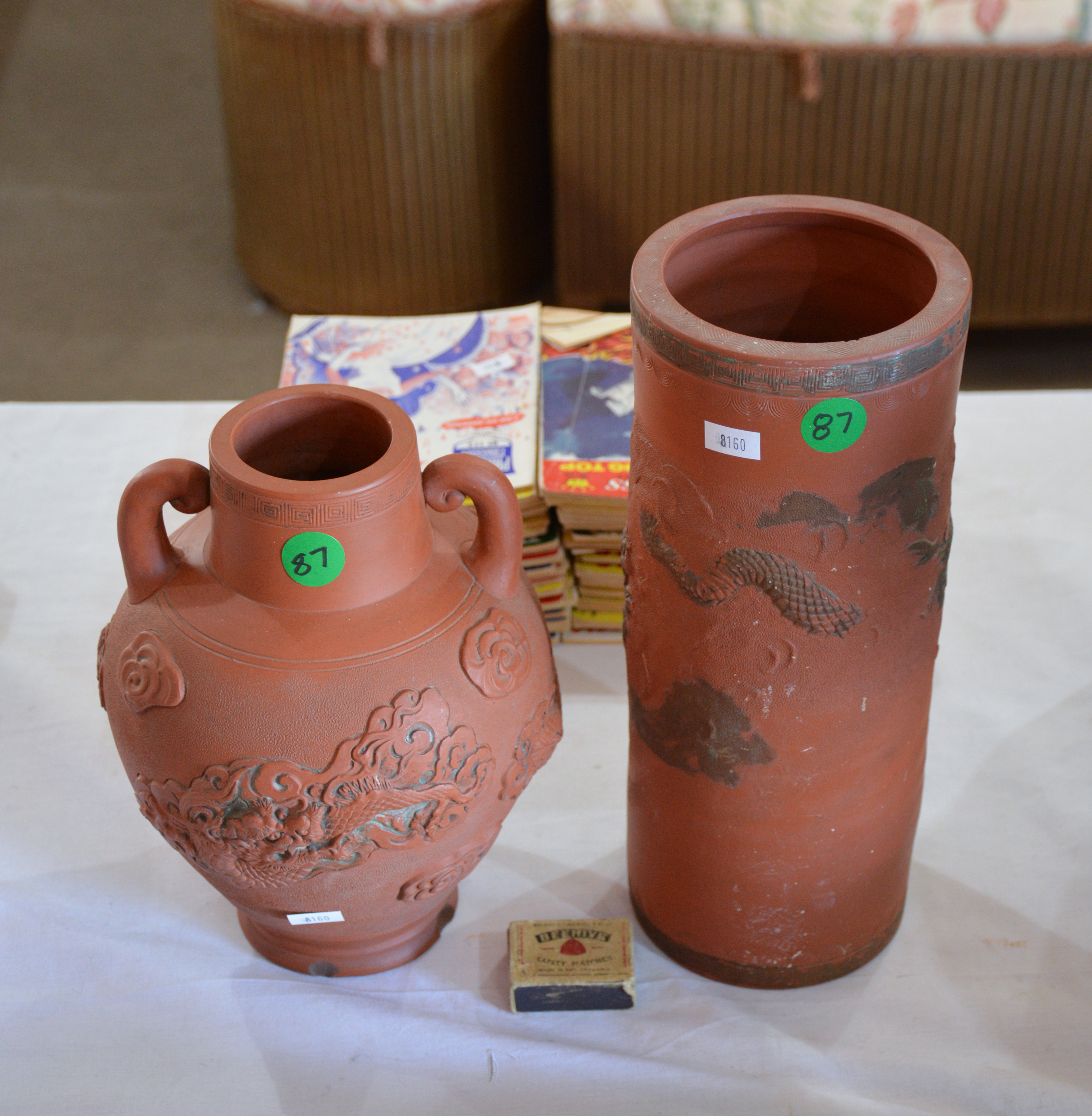 Pottery Vases x 2 β NZ auction result