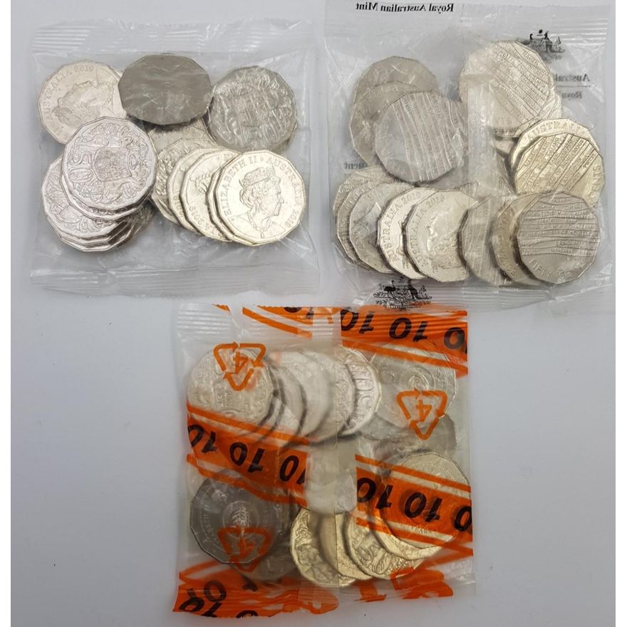 Aus. 50c Coin Bags (x3)