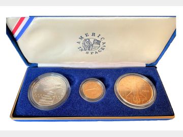 1988 USA YOUNG ASTRONAUTS (GOLD,SILVER,BRONZE) 3 MEDAL SET