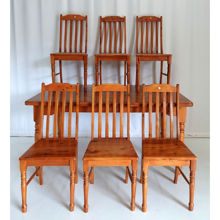 DINING TABLE AND 6 CHAIRS