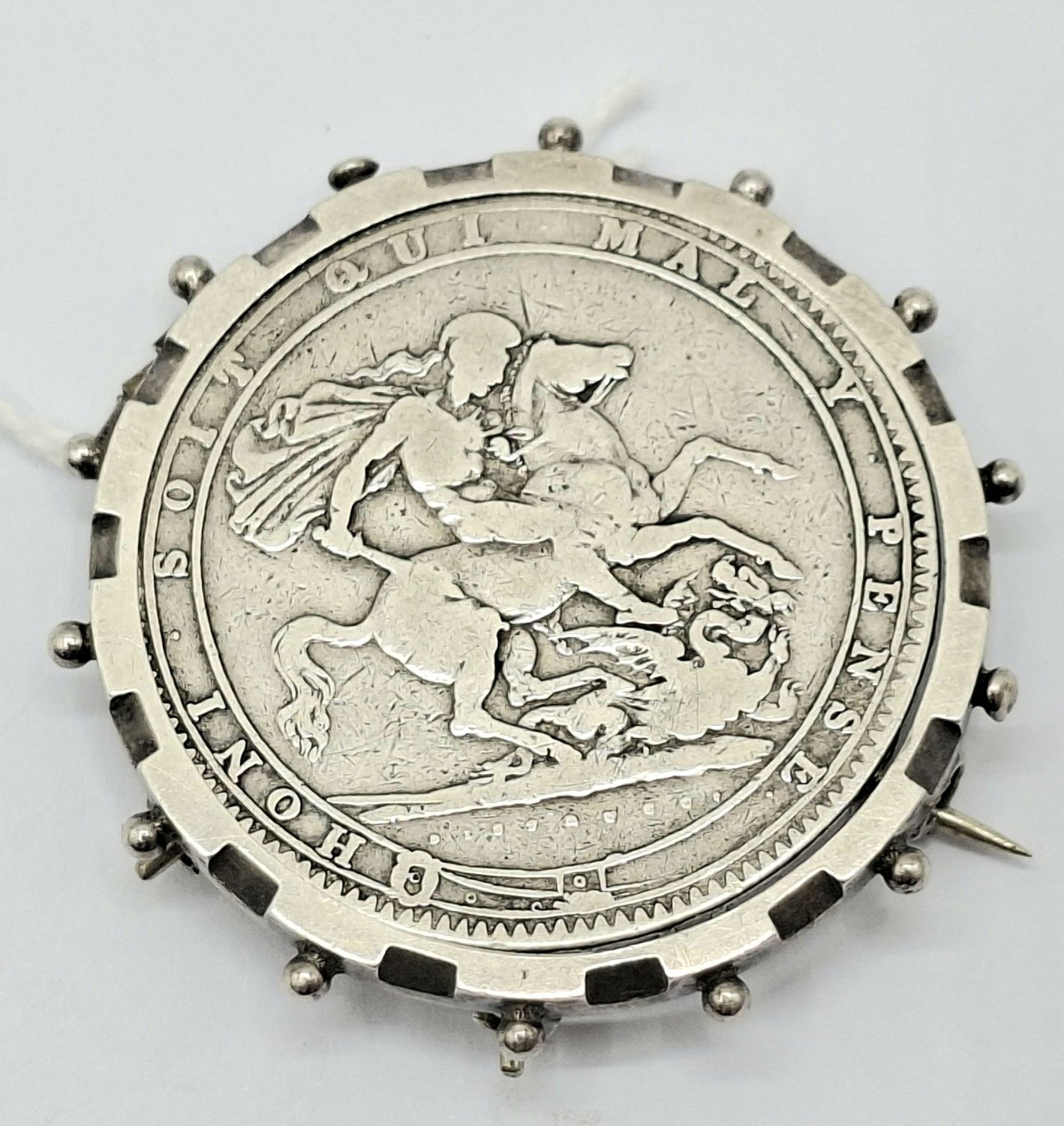1819 George Iii Silver Crown Brooch