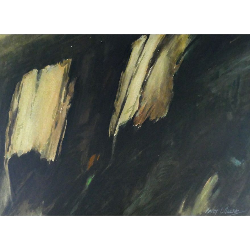 Percy Manser ''Primordial'' Watercolor