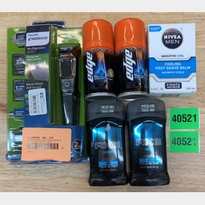 NORELCO MULTI GROOM 3000, 2X EDGE SHAVING FOAM, 2X AXE DEODRANT & NIVEA MEN AFTER SHAVE