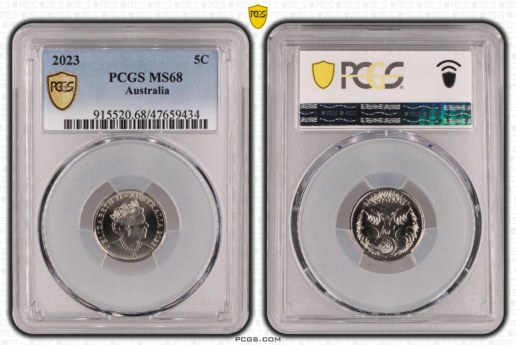 Five Cent, 2023, PCGS MS 68