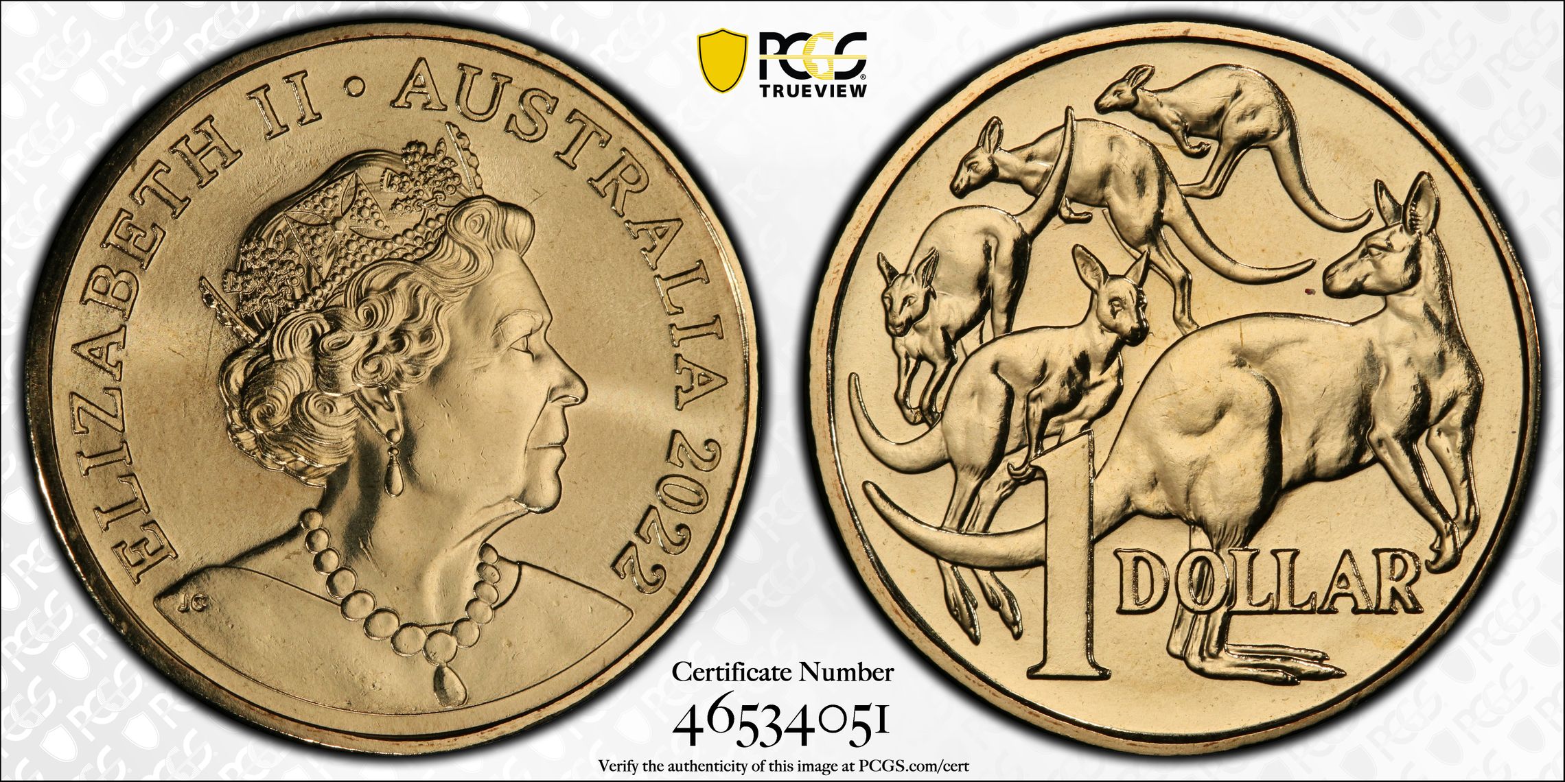 One Dollar, 2022, PCGS MS69