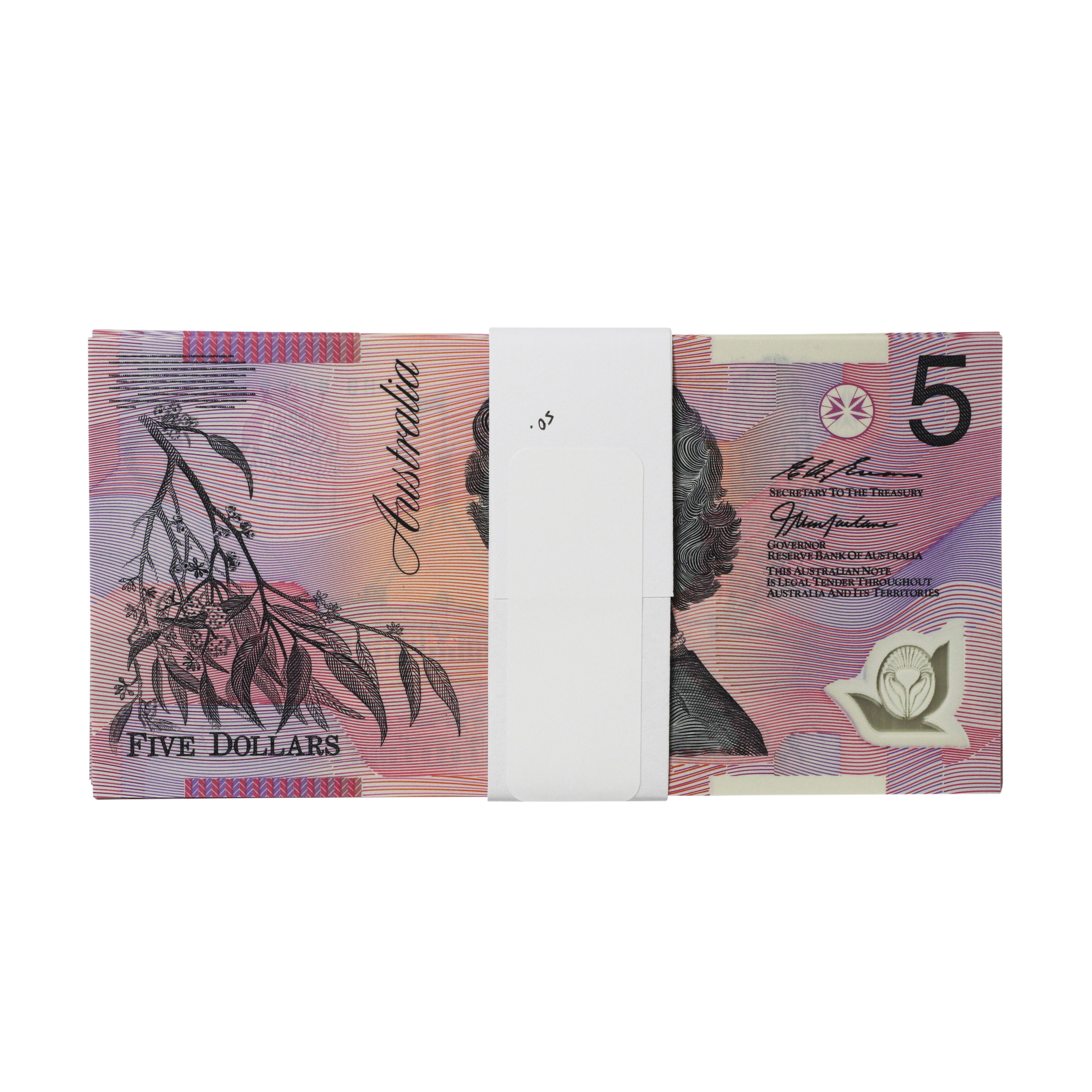 2136. · Bundle, MacFarlane/Evans, Five Dollars,  1997, UNC