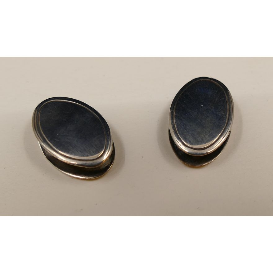 Pair English Sterling Shirt Studs