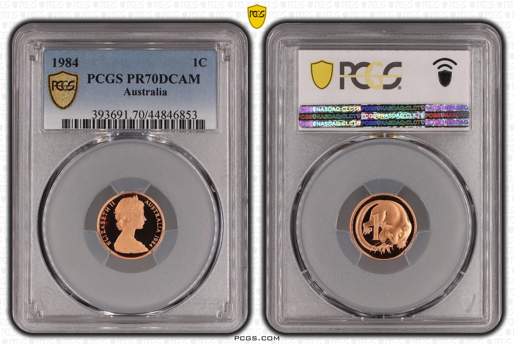 347 · 1984 Australian One Cent, 1c Proof PCGS - PR70DCAM POP 35/0 -853