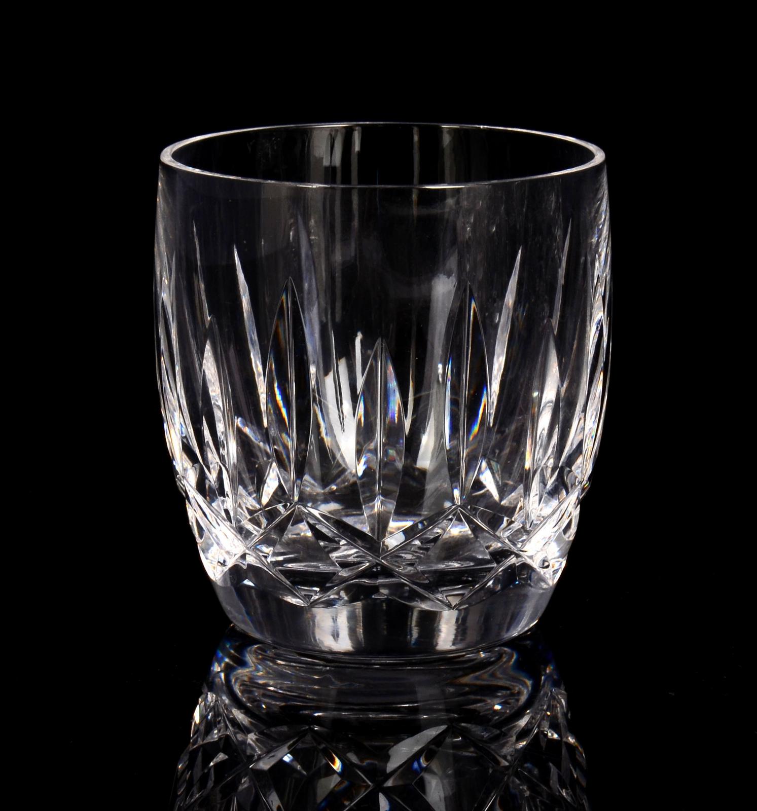 Four Waterford 'Lismore' whiskey tumblers, together with four 'Lismore'  brandy balloons