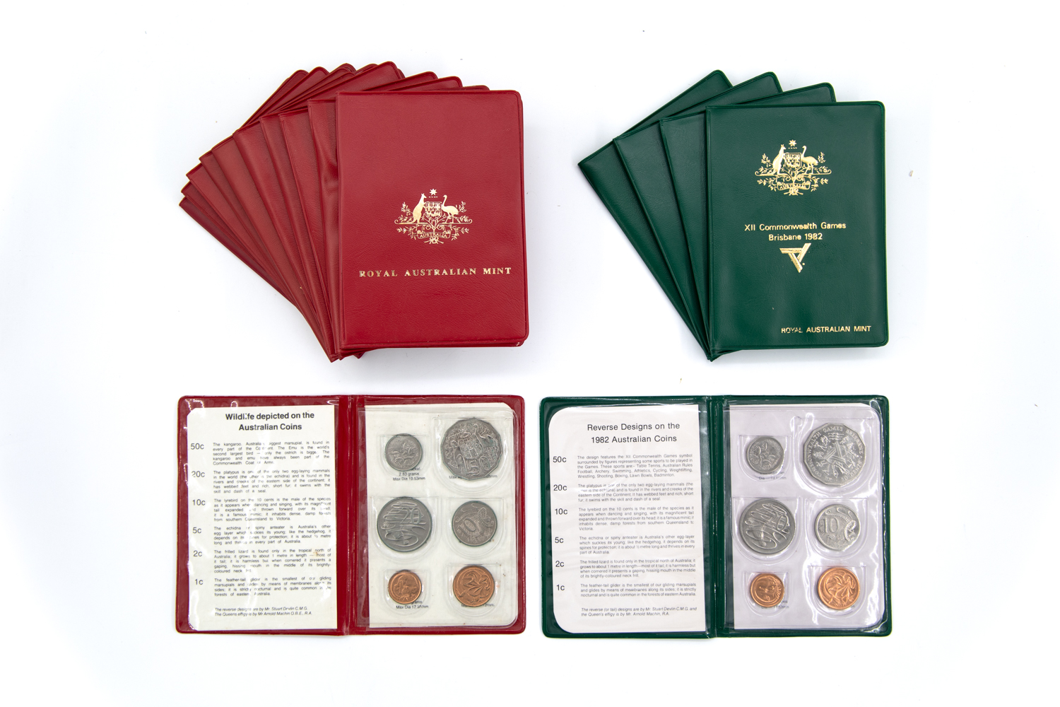 Elizabeth II, Mint Sets, 1970 - 2008, UNC