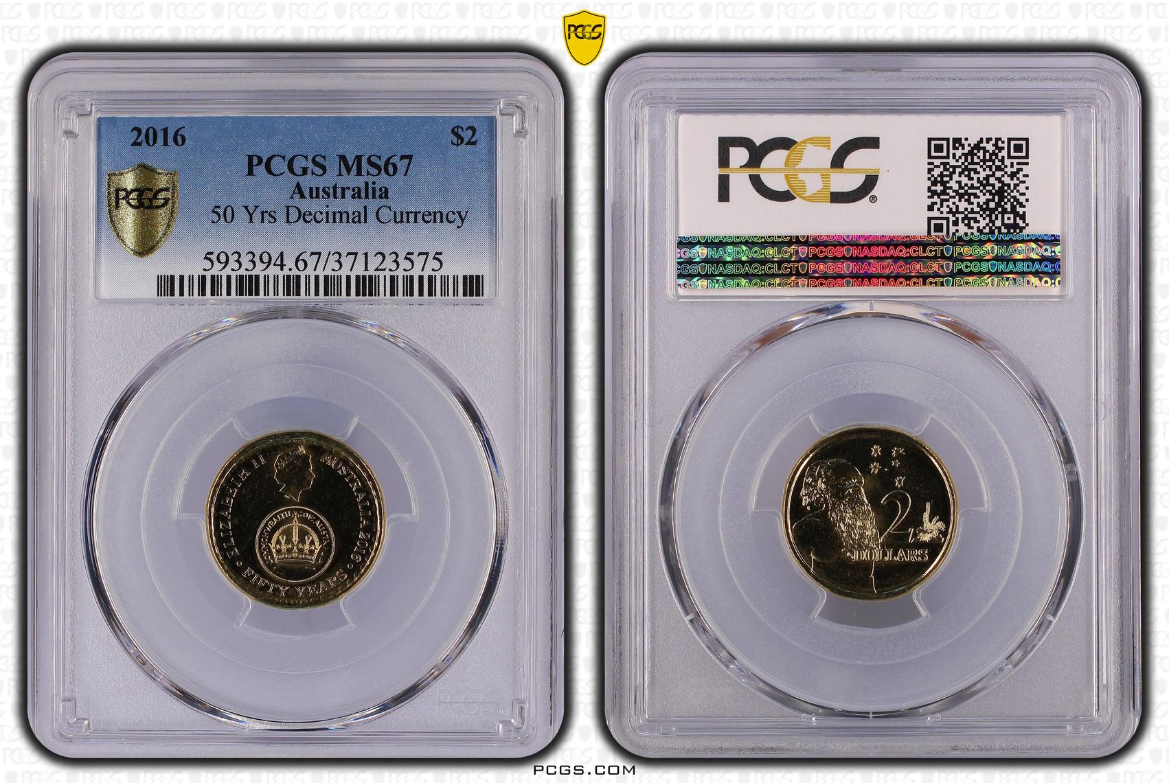 50 Yrs Decimal Currency, Two Dollar, 2016, PCGS MS67