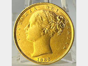 1882 VICTORIA YOUNG HEAD SYDNEY MINT SHIELD GOLD SOVEREIGN