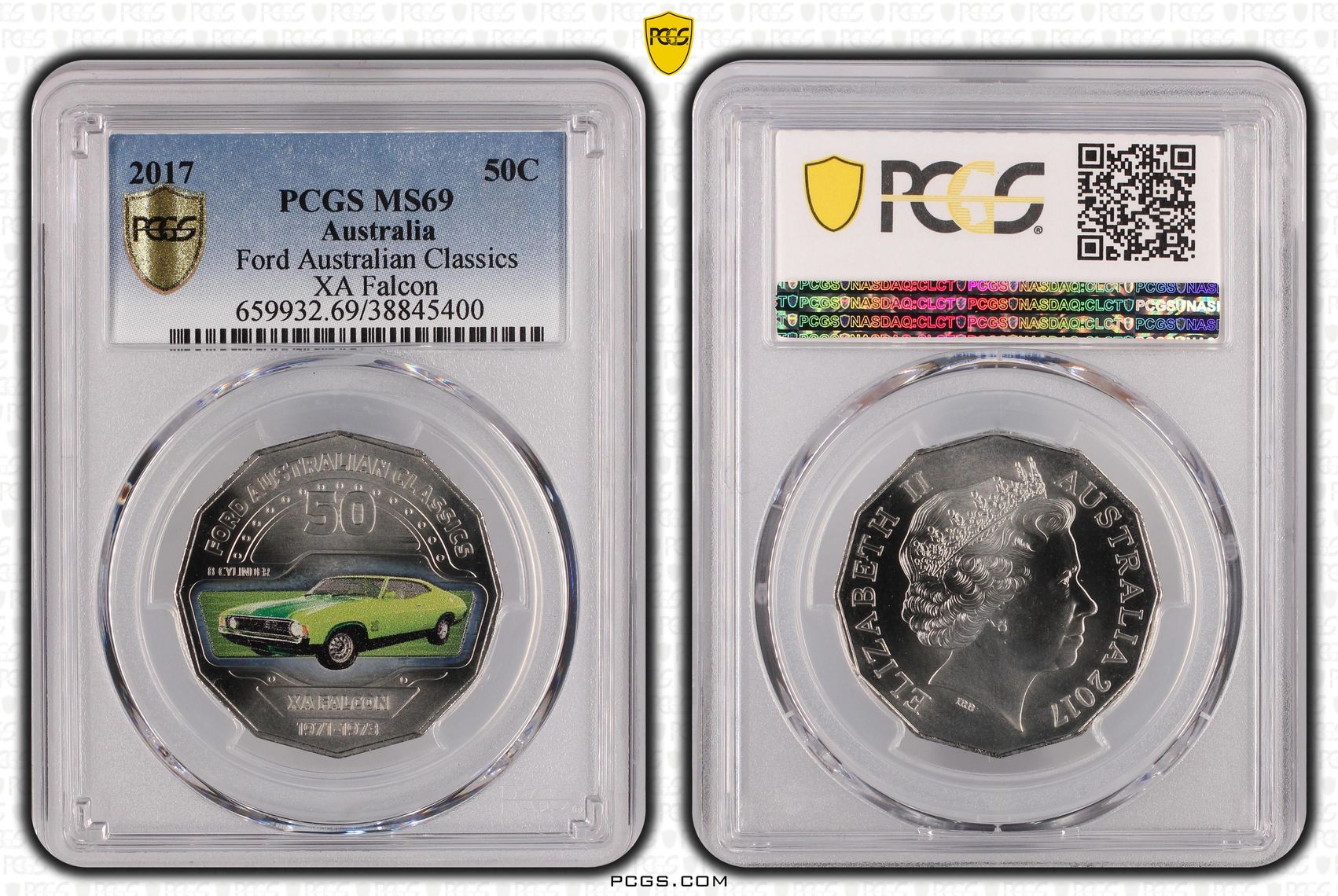 2017 Australia Fifty Cent, 50c Ford Australian Classics - XA Falcon PCGS - MS69 -400