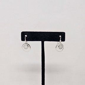 Sterling Silver Mother of Pearl Pierced Dangle Earrings