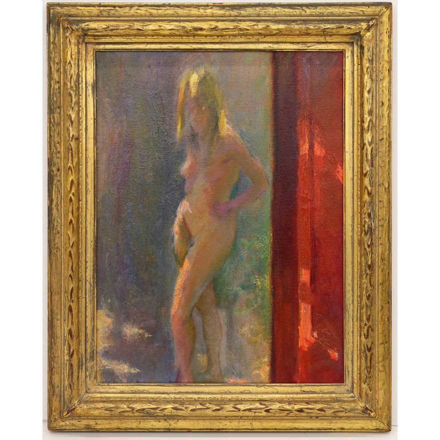 Michael Kahn (b.1936 CA) ''Walking Nude'' Oil on Canvas