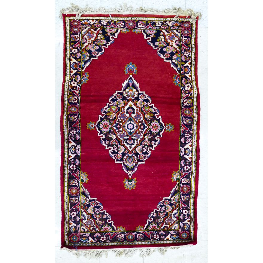 Vintage Handmade Red Oriental Medallion Rug 5'5'' x 3'