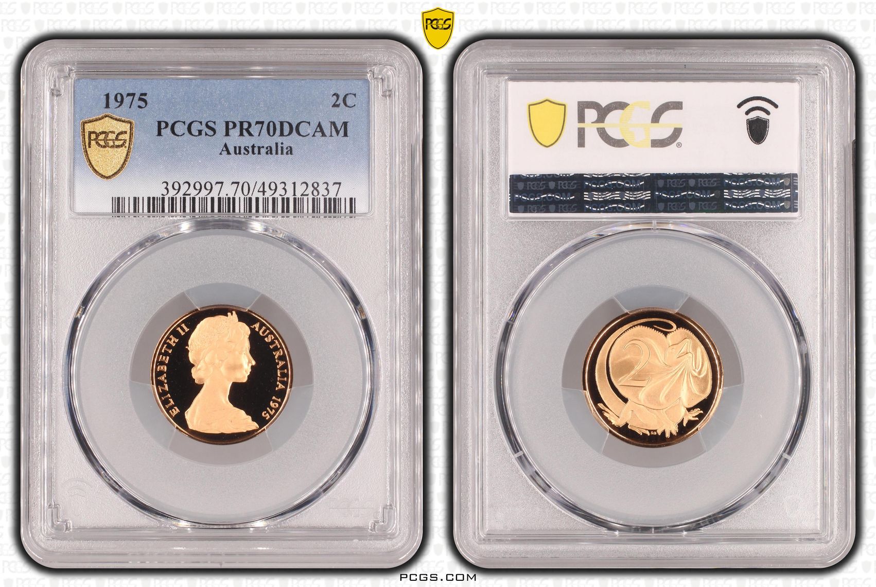Elizabeth II, POP 9/0, Two Cent, 1975, PCGS PR70DCAM
