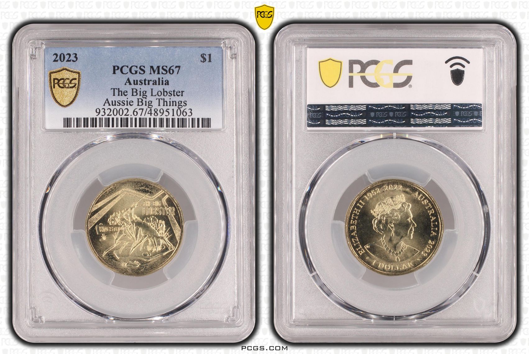326 · Elizabeth II, The Big Lobster Aussie Big Things , One Dollar, 2023, PCGS MS67