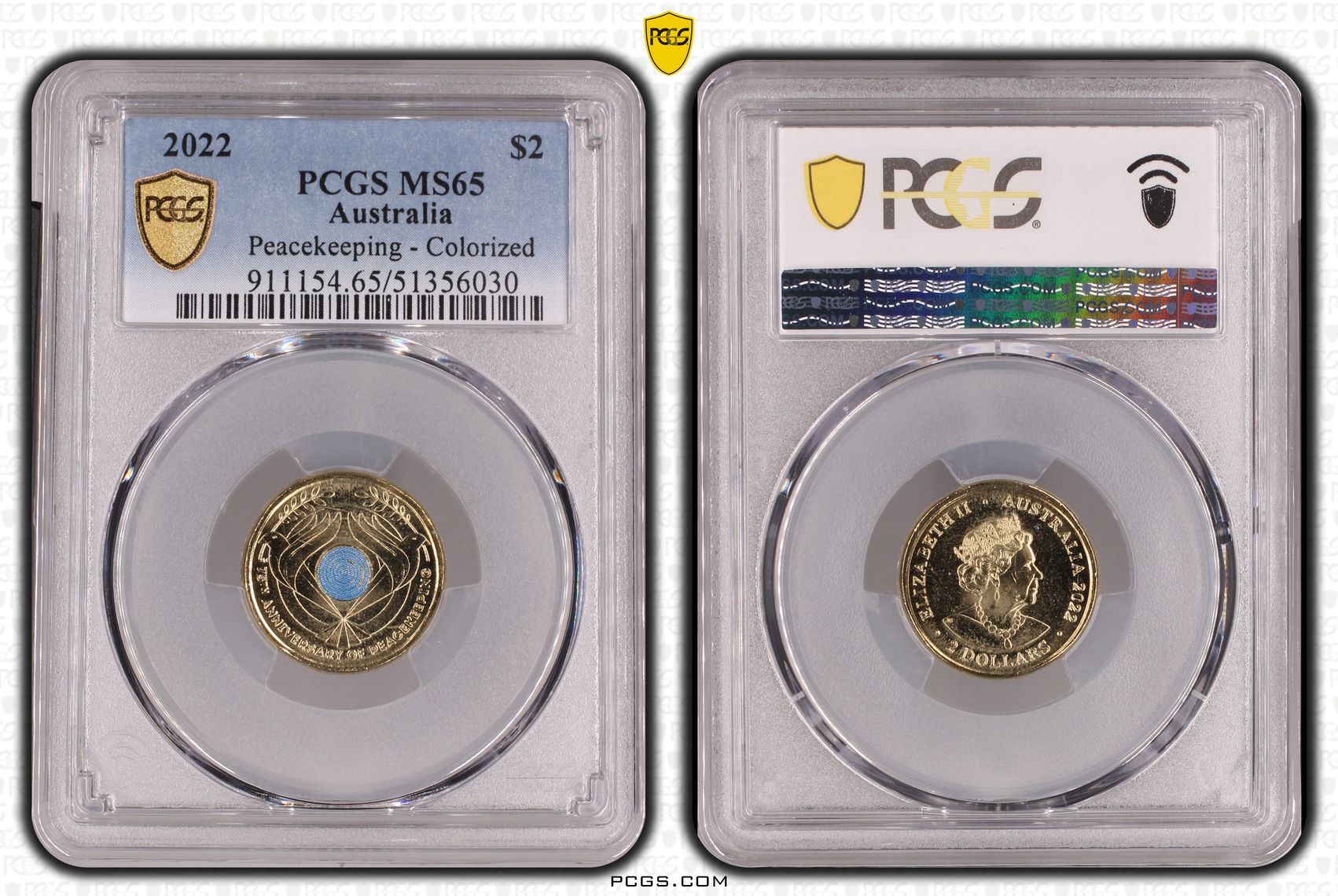 Peacekeeping - Colorized, Two Dollar, 2022, PCGS MS65