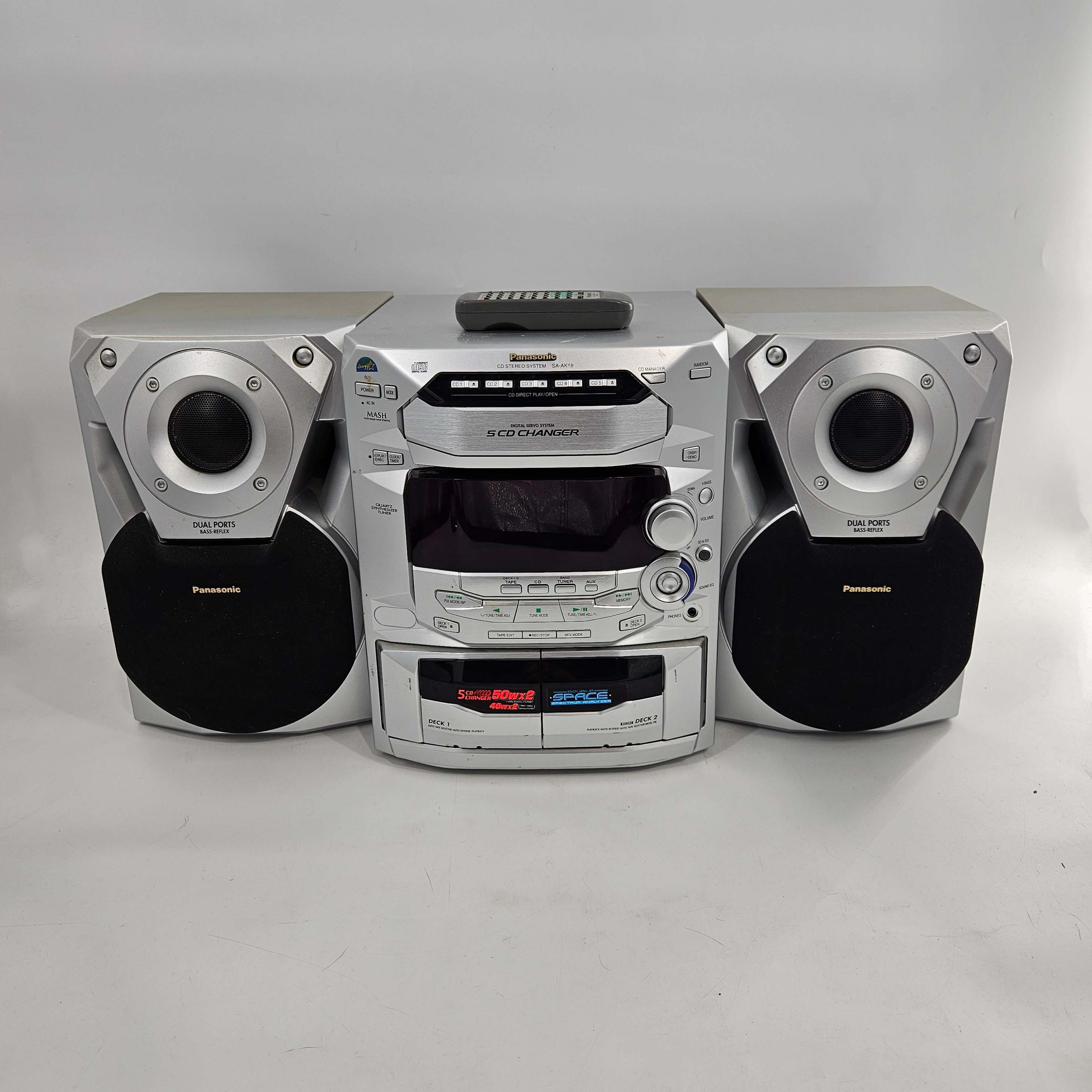 Panasonic CD Stereo System - Model: SA-AK18 - With Remote