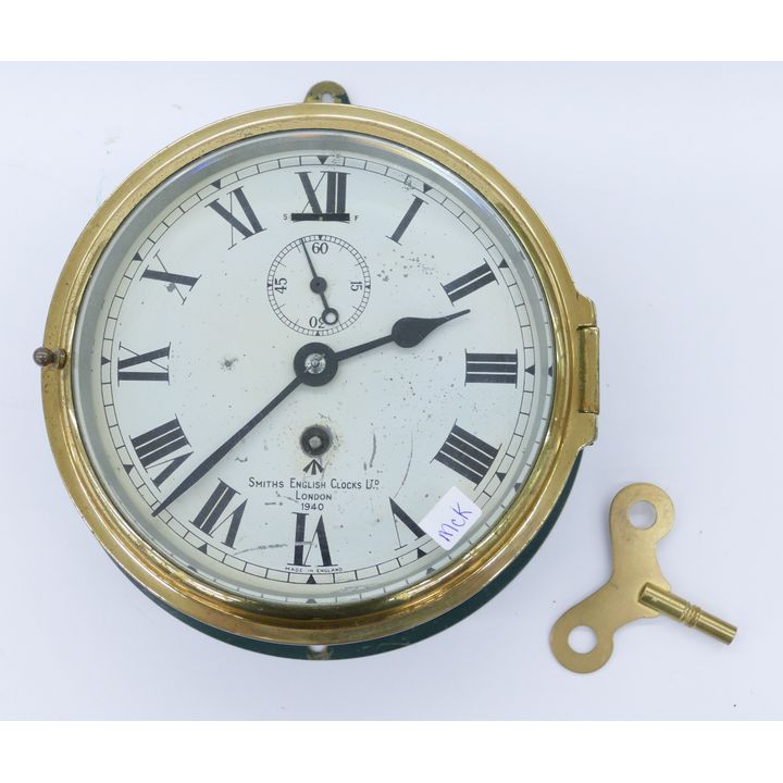 1940 Smiths English Clocks Ltd Ships Clock- 7''