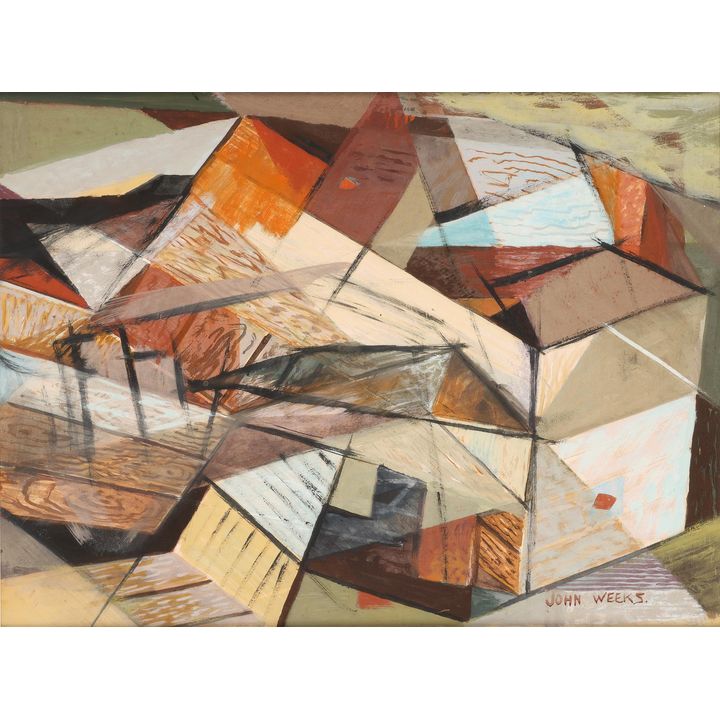 John Weeks 'Untitled - Abstract Cubist Composition'