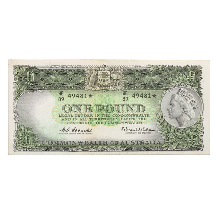 Star Replacement - Coombs/Wilson, One Pound, 1961 gFine