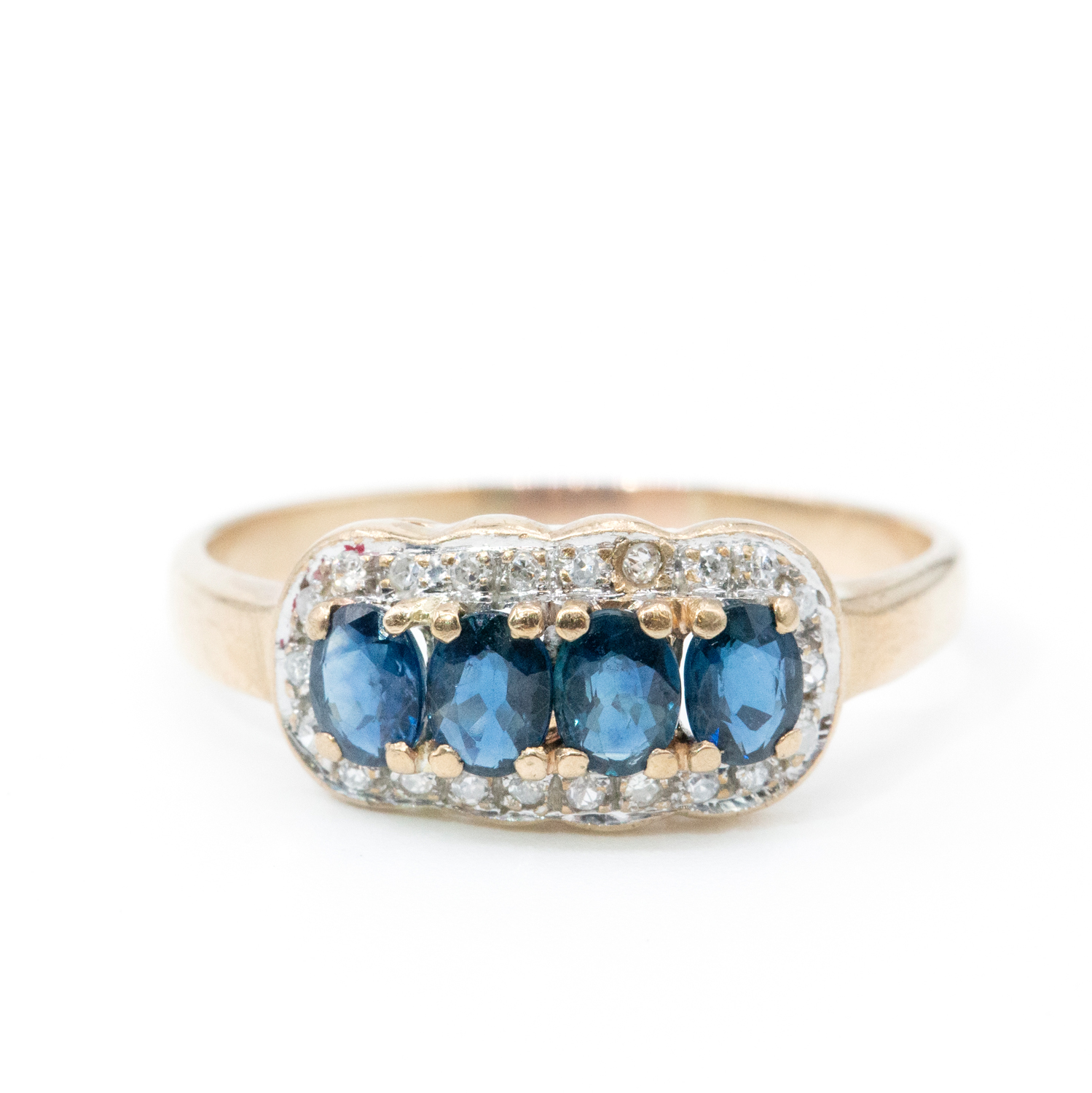 Sapphire & Diamond 9ct Gold Ring