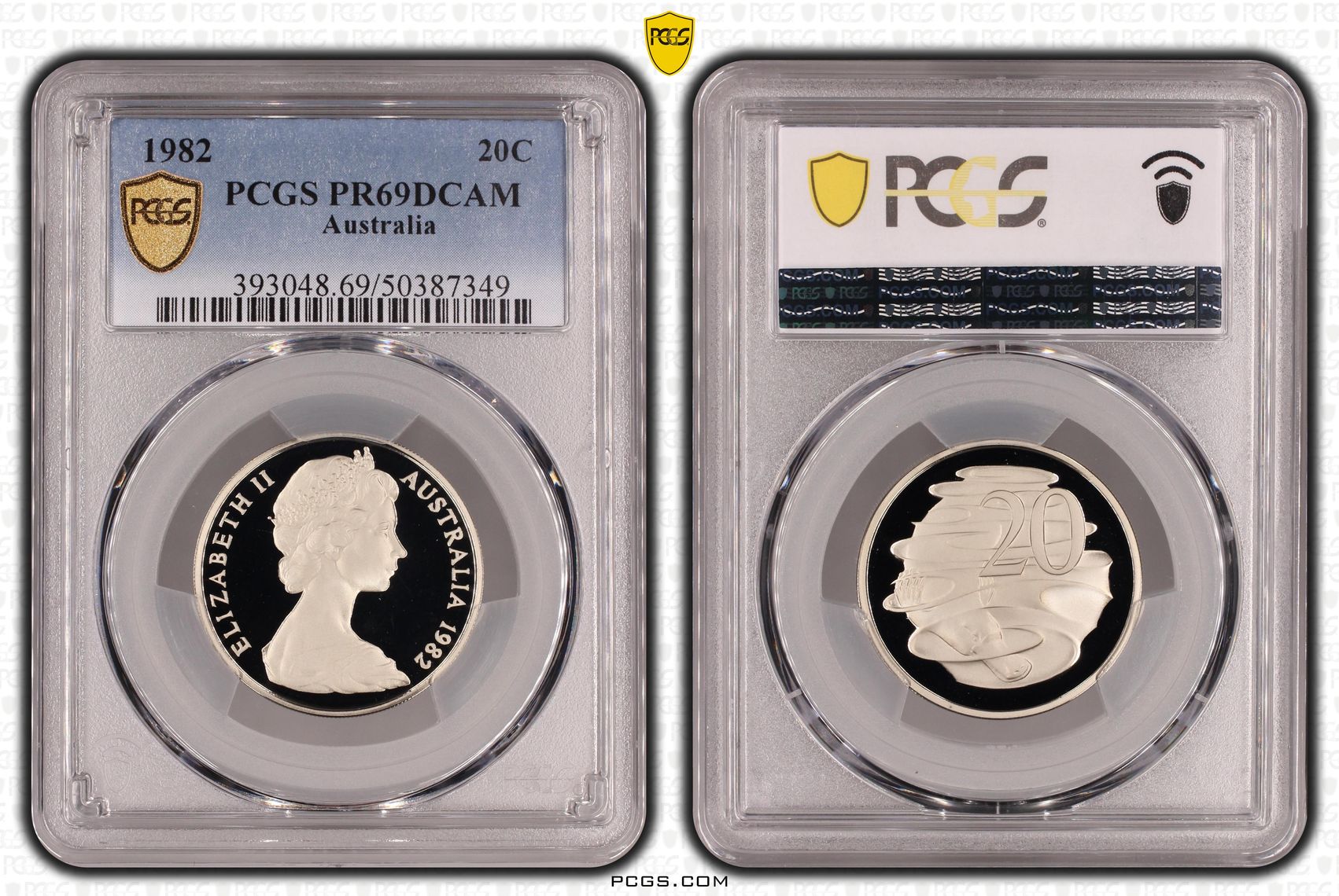 Twenty Cent, 1982, PCGS PR69DCAM