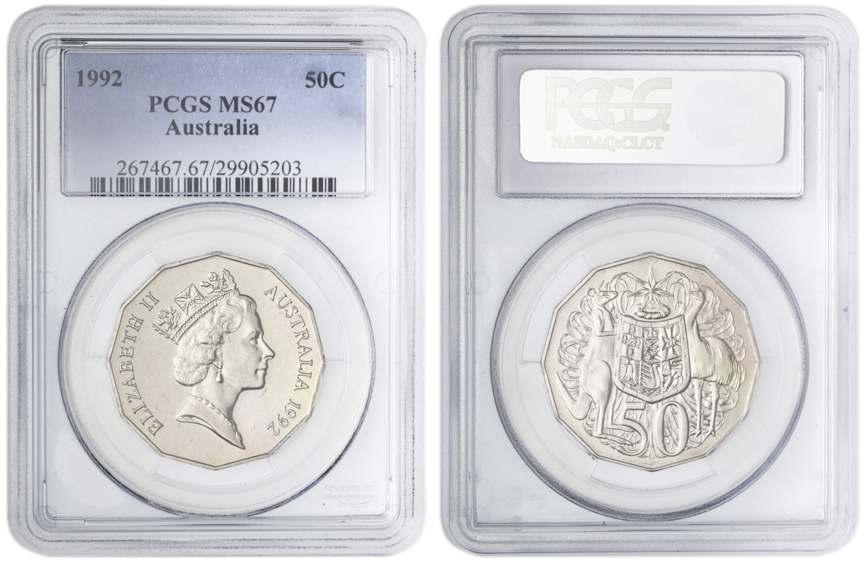 , Fifty Cent, 1992, PCGS MS67