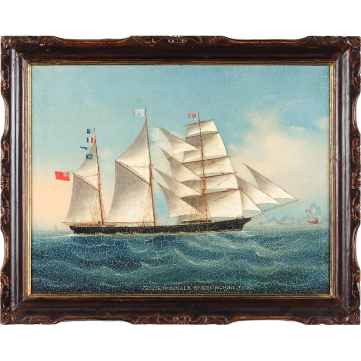 Chinese Artist Unknown 'The British ship ‘The Jessie Mc Donald. Entering Hong Kong’'