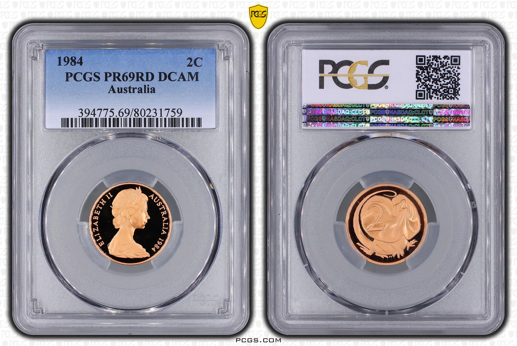 Two Cent, 1984, Pcgs Pr69dcam