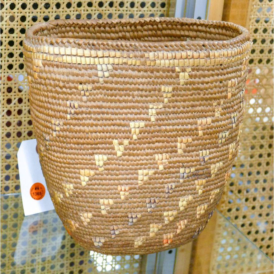 Antique Cowlitz Indian Berry Basket 9''