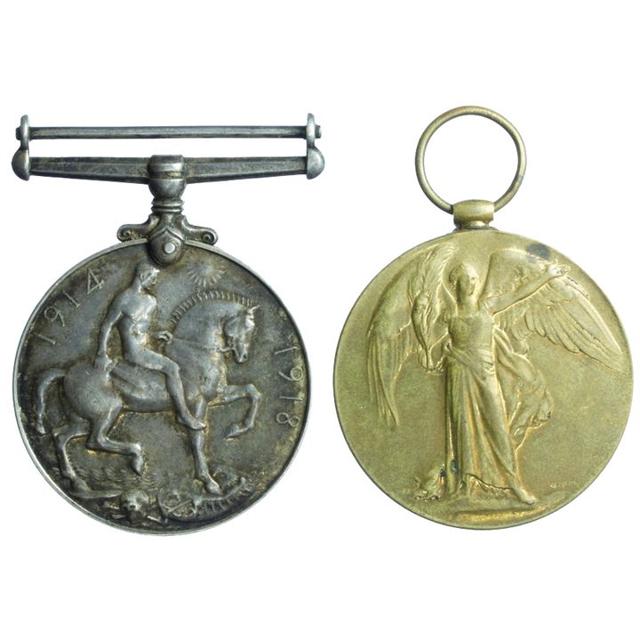 WWI Pair Pte. A. Hustler