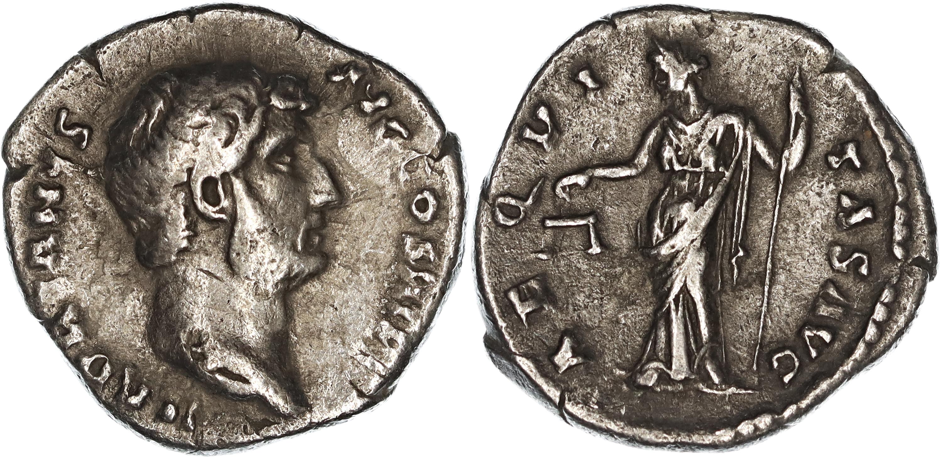 Roman Empire, Hadrian, Silver Denarius, 134-138 AD, nVF