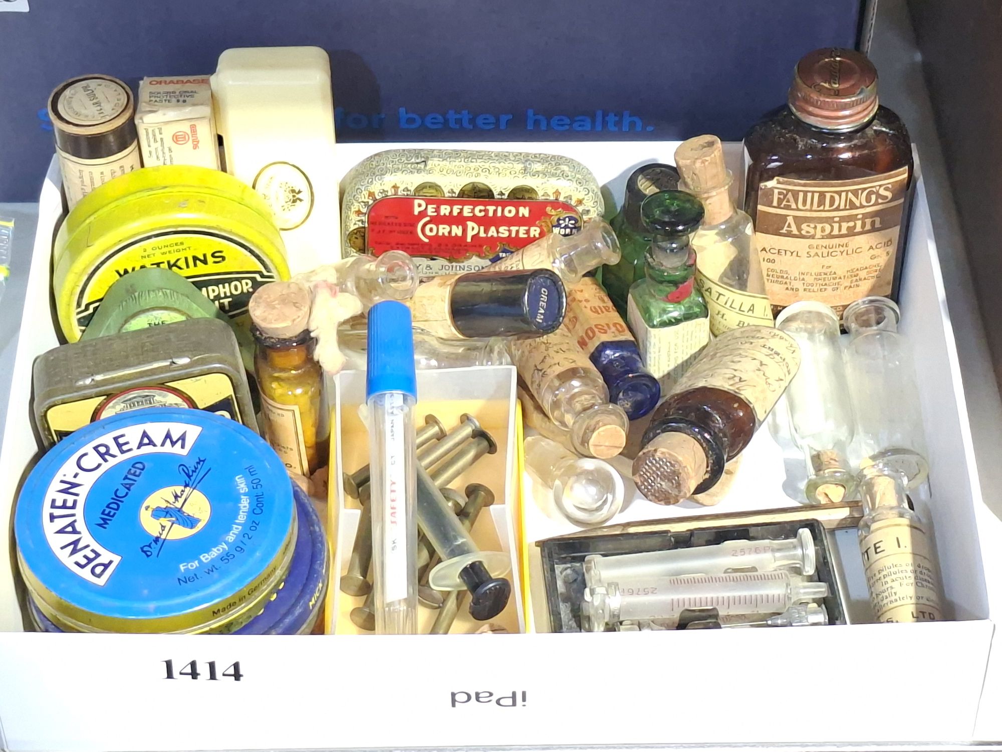 Vintage Chemist Bottles And Tins