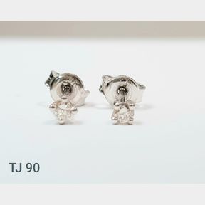 18CT WHITE GOLD DIAMOND STUD EARRINGS